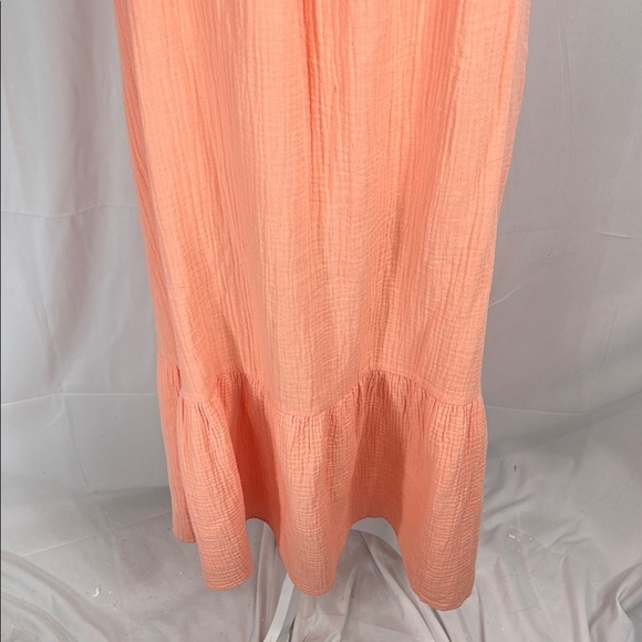 Rails Off-Shoulder Gauze Maxi Dress Coral S - Picture 4 of 13